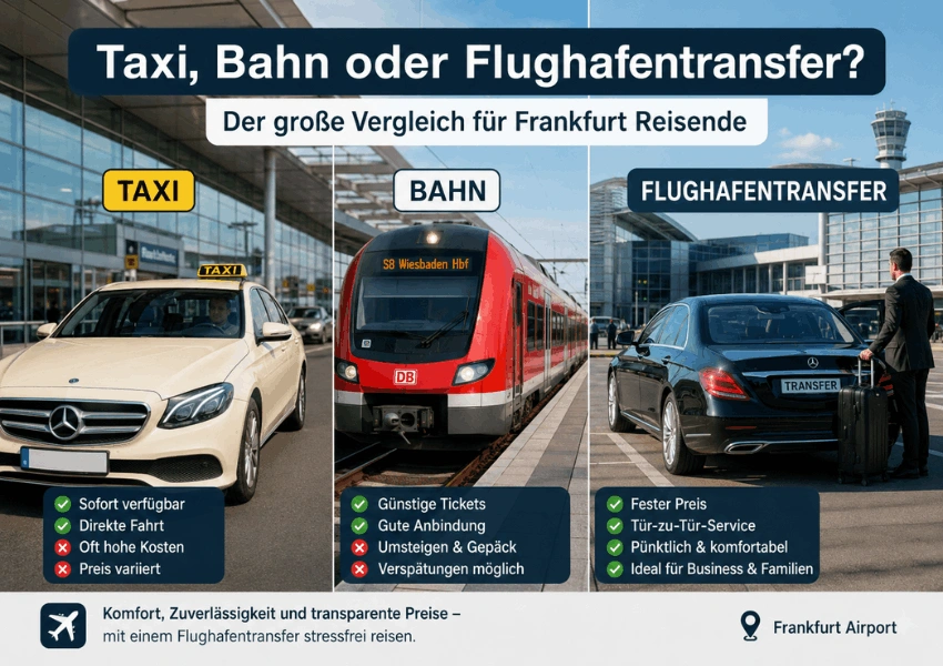 taxi bahn oder flughafentransfer